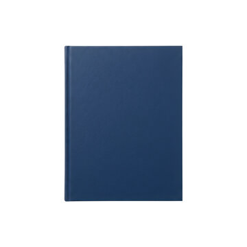 Dark blue hardcover book notebook isolated