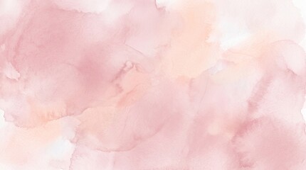 Fototapeta premium Soft pastel pink watercolor wash background with delicate brush strokes and light artistic texture for design