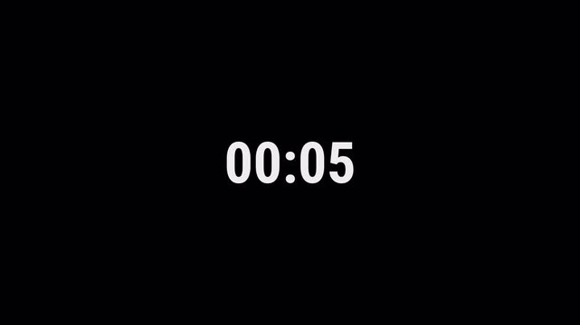 10 Second Countdown Timer 00:00 Digital Clock