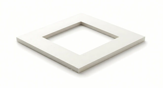 White square paper frame mat with hollow center