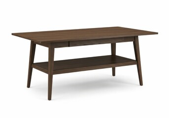 Fototapeta premium Modern wooden console table with storage shelf