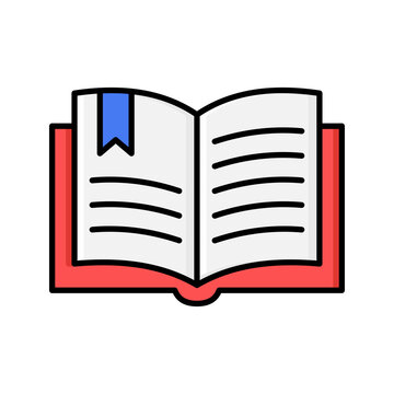 Open Book Color Outline Icon