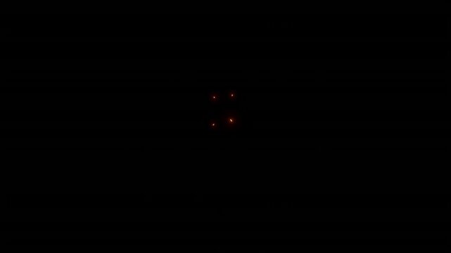 Demon face glowing fiery orange spooky expression illustration