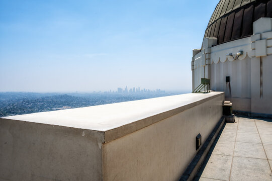 Griffith Observatory and downtown LA