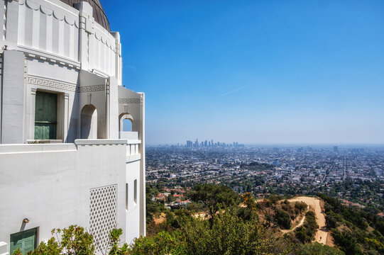 Griffith Observatory and downtown LA