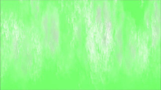 Abstract white fog plumes drifting gracefully across vibrant green background in this smooth motion animation footage