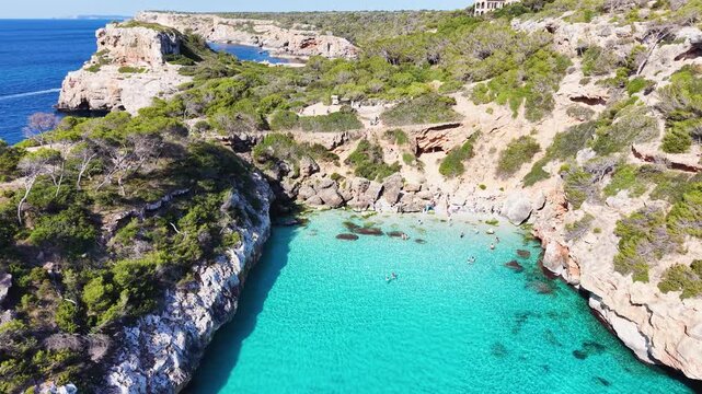 Beach Calo des Moro, Mallorca at summer, Spain