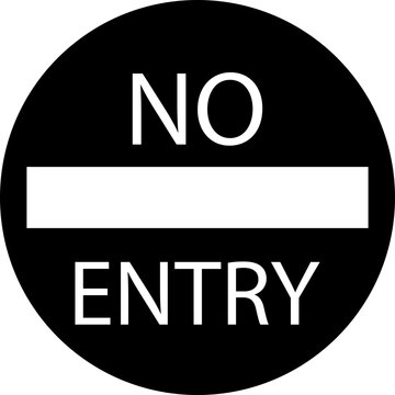 no entry icon . representing forbidden access, restricted zone warning and safety regulation notice system, vector restriction icons, safety signage design and universal warning signage. element