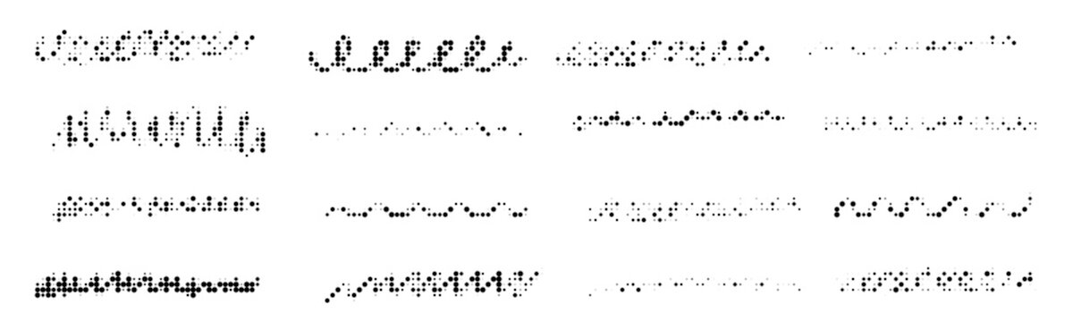 Collection of halftone line brushes