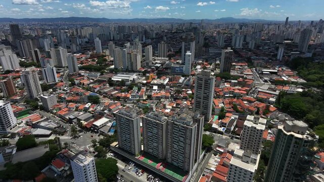 Aerial view of the Mooca neighborhood, in the East Zone of S&atilde;o Paulo, Brazil.