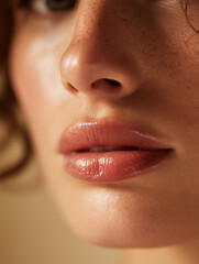 Fototapeta premium Woman showing natural beauty with glowing skin