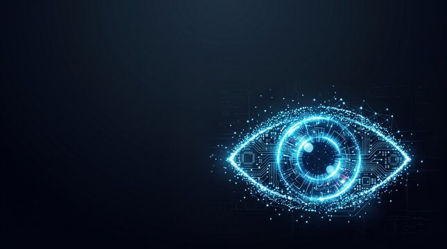 Digital Eye Concept Futuristic Technology Vision AI Surveillance Cyber Security Data Analysis