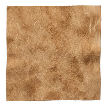 Close up of textured brown suede leather against a black background