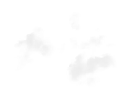 Isolated white clouds PNG no background	