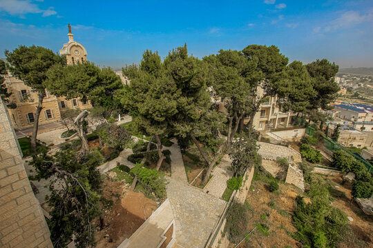 Bethlehem University historic campus and clock tower