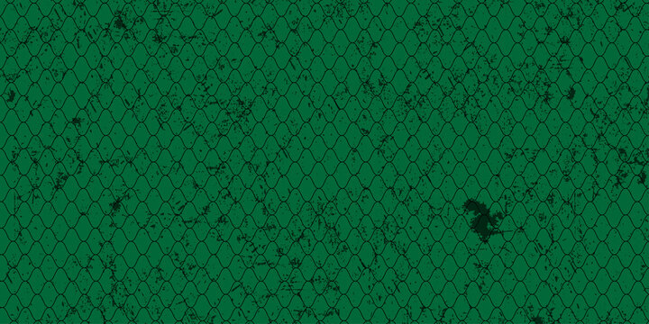 PrintA closeup shot of a metal mesh fence, net iron metal for background and texture, Green mesh fence with attached green privacy screen fabric, providing visual cover and wind protection