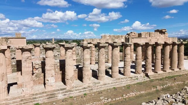 Selinunte site with ancient greek ruins, Sicily island, Italy