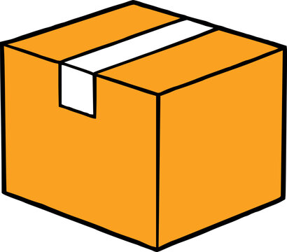 Cardboard Shipping Box Icon for Packaging and Delivery