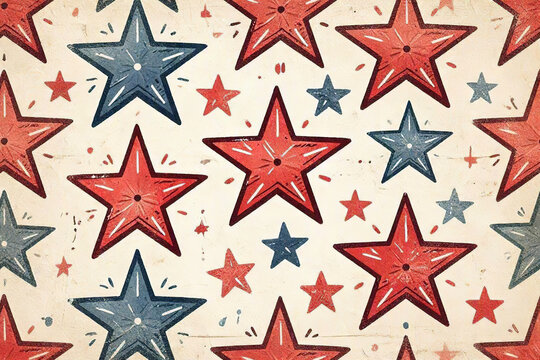 big rusty stars seamless pattern with imperfect and grunge artwork