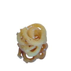 Elegant carved jade rose ornament isolated on transparent background © monojit