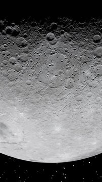 Vertical Landing On The Moon And Flying Close To The Surface Of Moon In Space With Imagery By Artemis 2