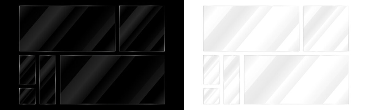 Transparent glass crack texture overlay with diagonal and branching lines for creative distressed effects