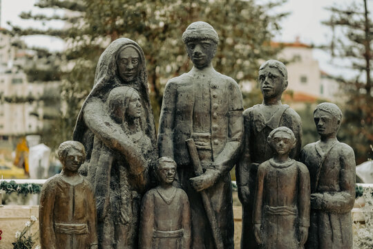 Close view of the Rashid Haddadin family monument