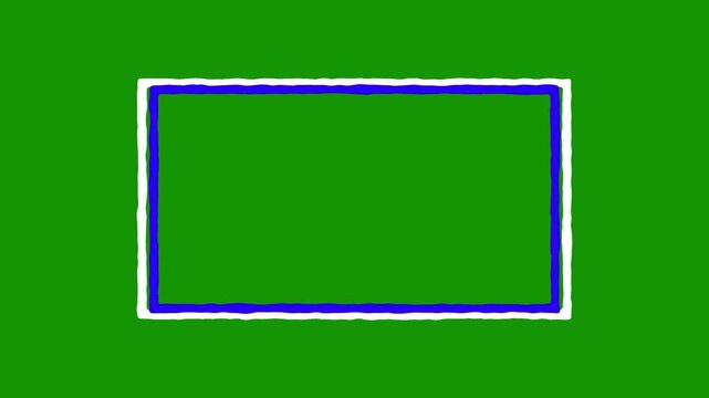 Hand Drawn Rectangle Animation | Rough Outline Motion Graphics Overlay