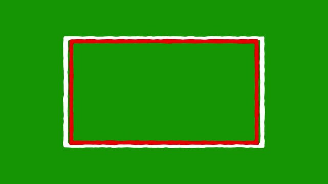 Hand Drawn Rectangle Animation | Rough Outline Motion Graphics Overlay