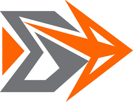 Abstract Geometric Tech Arrow Logo