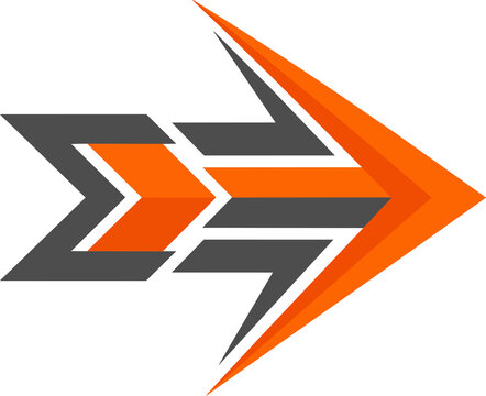 Futuristic Geometric Speed Arrow Logo