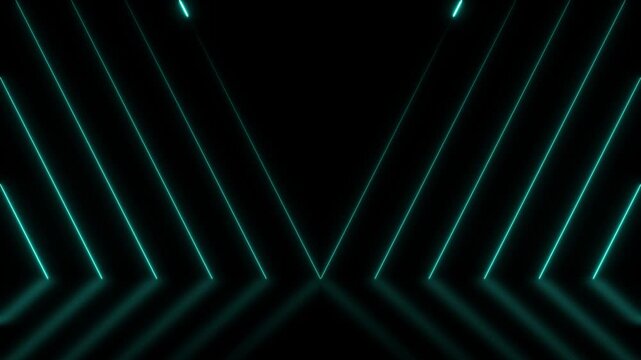Bright neon syan stripes abstract 2d motion background. Seamless looping animation. 4K footage lazer light animation. .