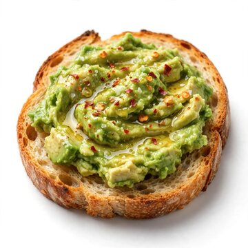 Avocado Toast with Olive Oil Sea Salt and Chili Flakes