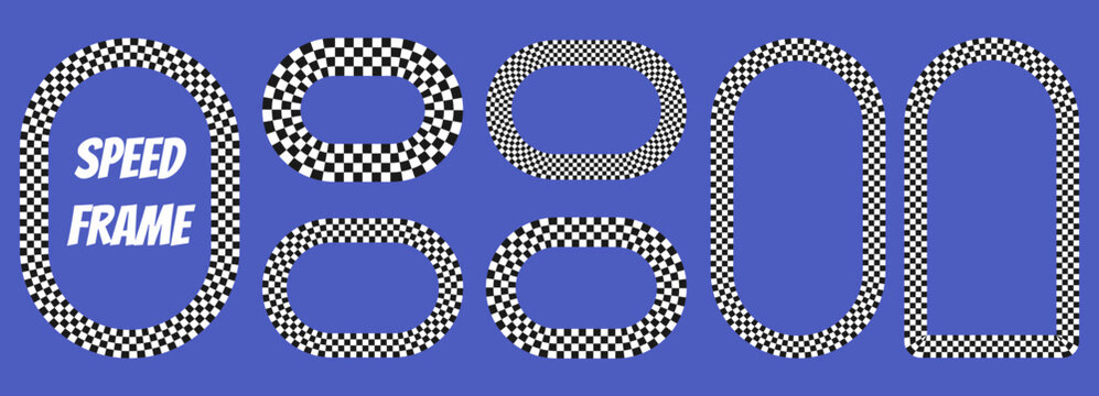 Action speed checker with icon flag line and caro race finish. Car element swoosh with checkerboard symbols formula and pattern backdrop banner. Graphic grid texture with border vector collection.