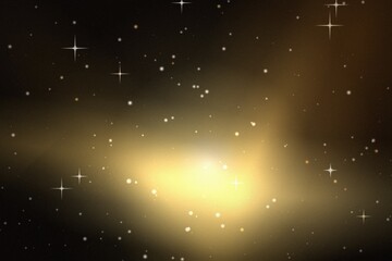 Fototapeta premium A Mystical Glowing Nebula Background With Bright Sparkling Stars In The Deep Dark Outer Space