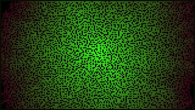 Dynamic green pixelated texture with a subtle gradient and vignette effect