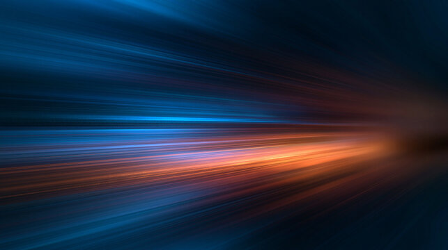 Abstract Speed Light Trails on Dark Background