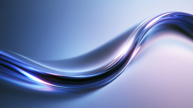 Abstract Futuristic Blue Fluid Wave Background
