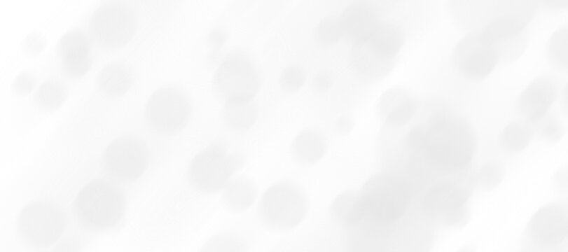 Abstract white background with soft bokeh circles, light grey blurred spots, subtle texture for design, elegant wallpaper pattern, clean minimalist style.