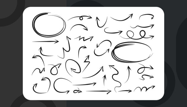 Hand Drawn Arrow Doodles Collection for Graphic Design and Visual Navigation
