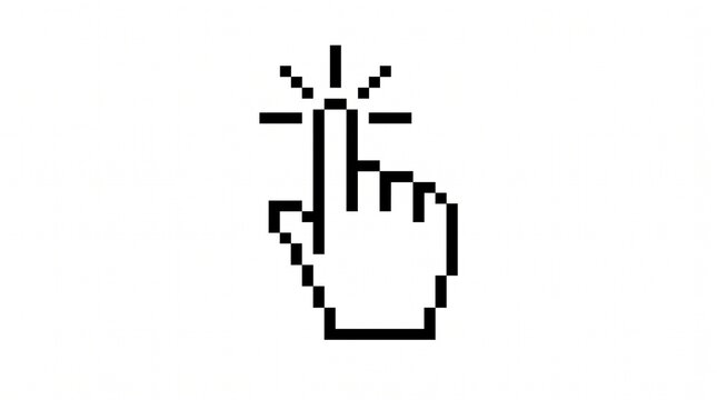 hand cursor on white