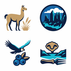 Naklejka premium Wildlife and Nature Icon Set 1.