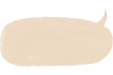 Naklejka premium Cream Watercolor Texture Hand Painted Speech Bubble Chat Element