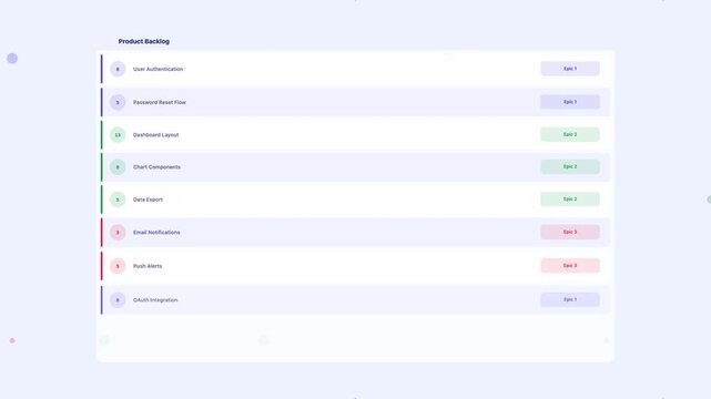 Indigo Backlog Refinement Sprint Planning Flat Design Loop