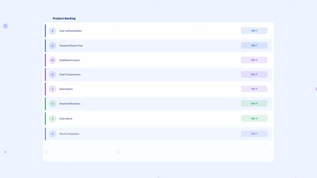 Blue Backlog Refinement Sprint Planning Flat Design Loop