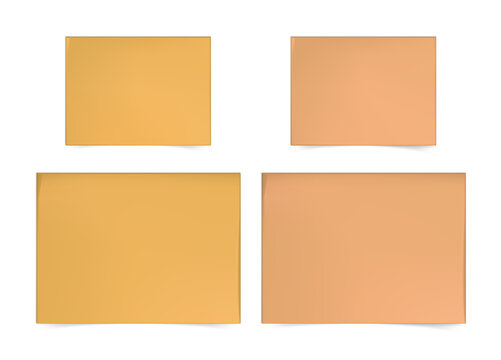 Four colored squares in different sizes transparent background