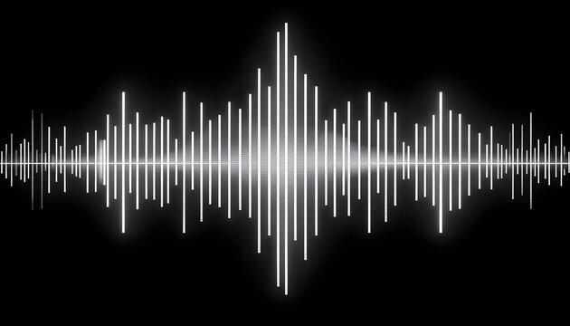 Abstract Blue Sound Wave and Audio Equalizer Background with Digital Waveform, Frequency Spectrum, Music, Voice Recording, Technology and Data Visualization Design