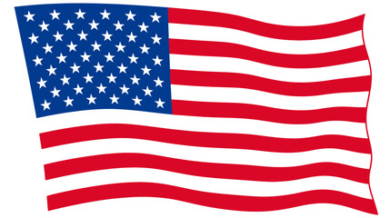 Fototapeta premium A vibrant depiction of the american flag showcasing its iconic stars and stripes representing freedom unity and the nation's enduring spirit
