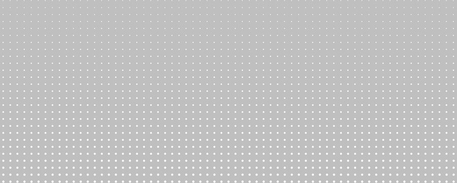 White halftone dots pattern on transparent background overlay for abstract design texture, dotted gradient effect backdrop