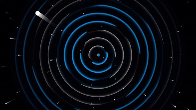Abstract Cyan Void Spiral Seamless Loop